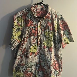 2XL Marvel comic men’s button down shirt